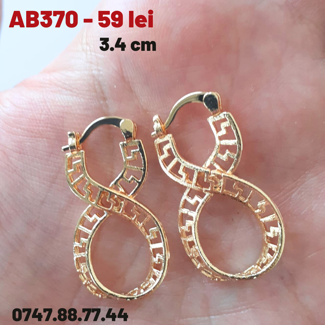 - Cercei auriti cu aur de 14K - AB370