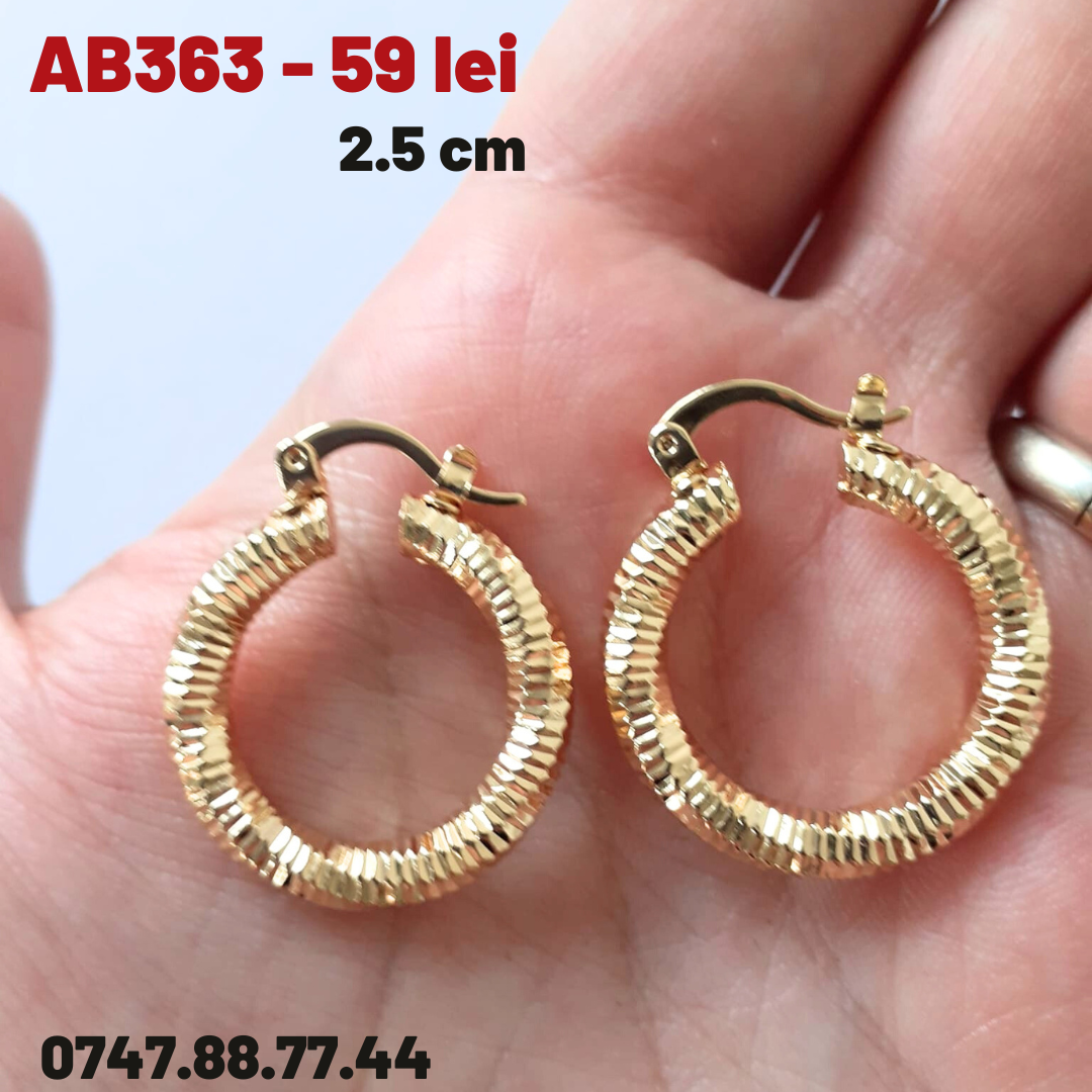 - Cercei auriti cu aur de 14K - AB363