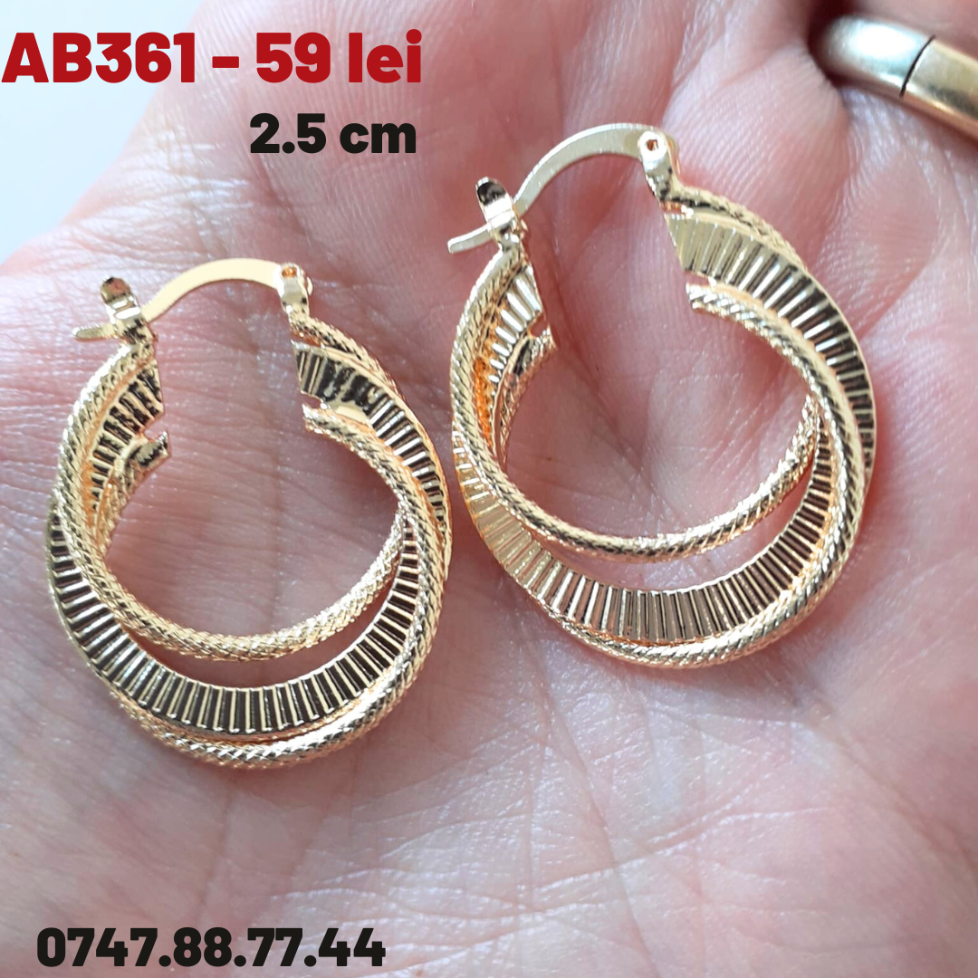 - Cercei auriti cu aur de 14K - AB361