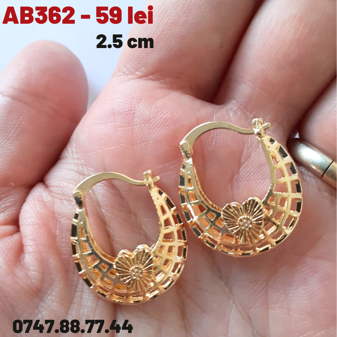 - Cercei auriti cu aur de 14K - AB362