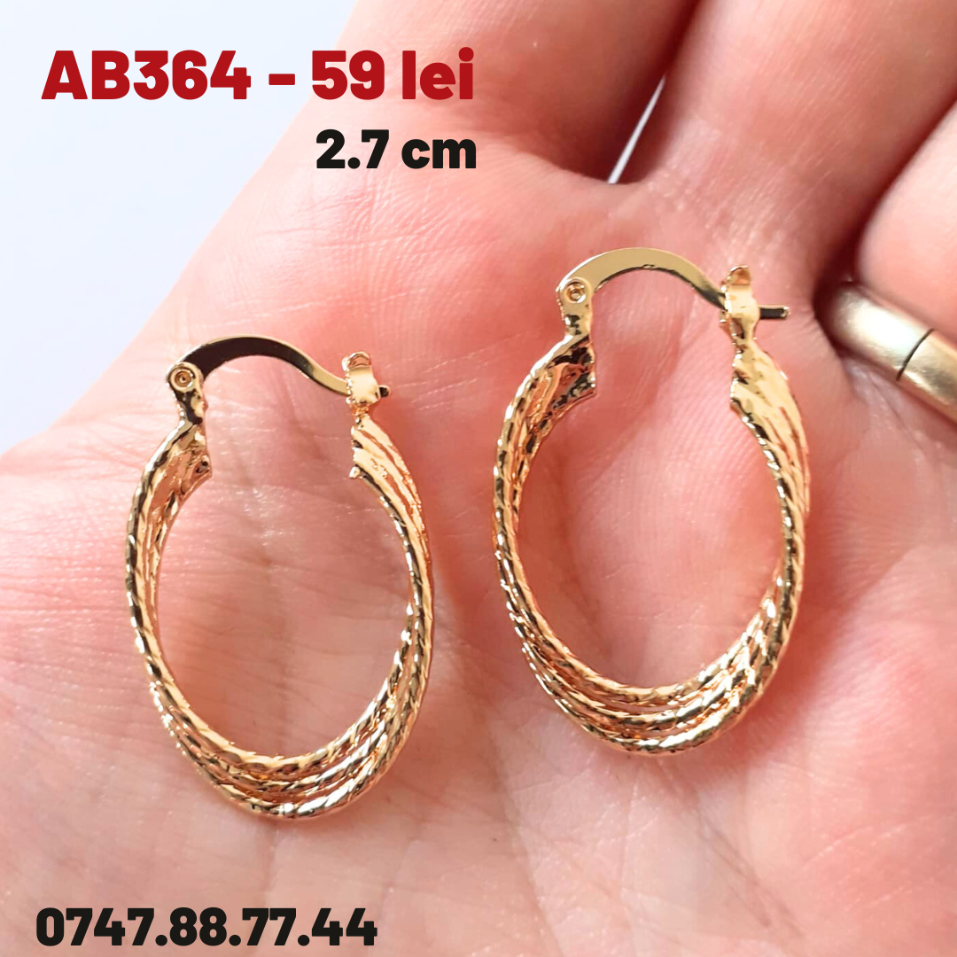 - Cercei auriti cu aur de 14K - AB364