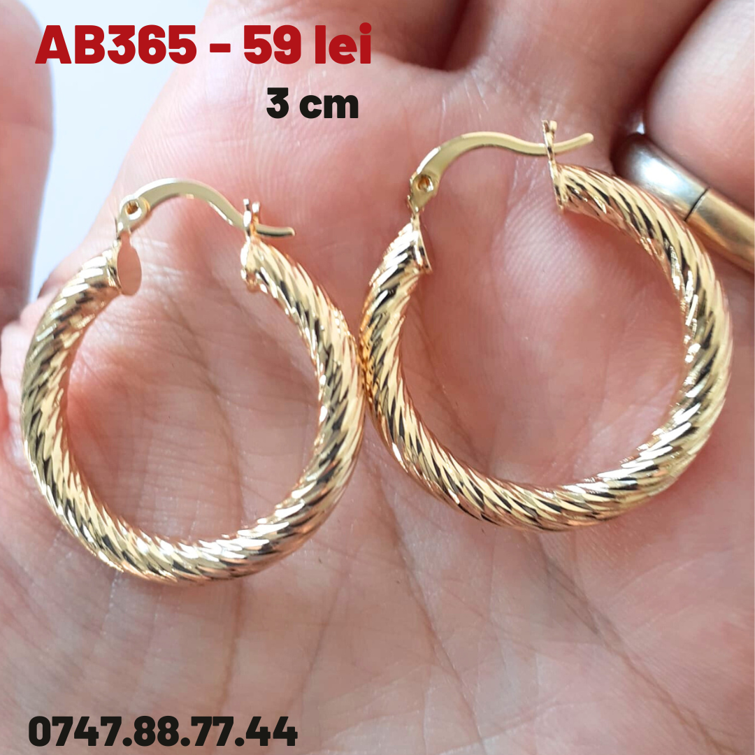 - Cercei auriti cu aur de 14K - AB365