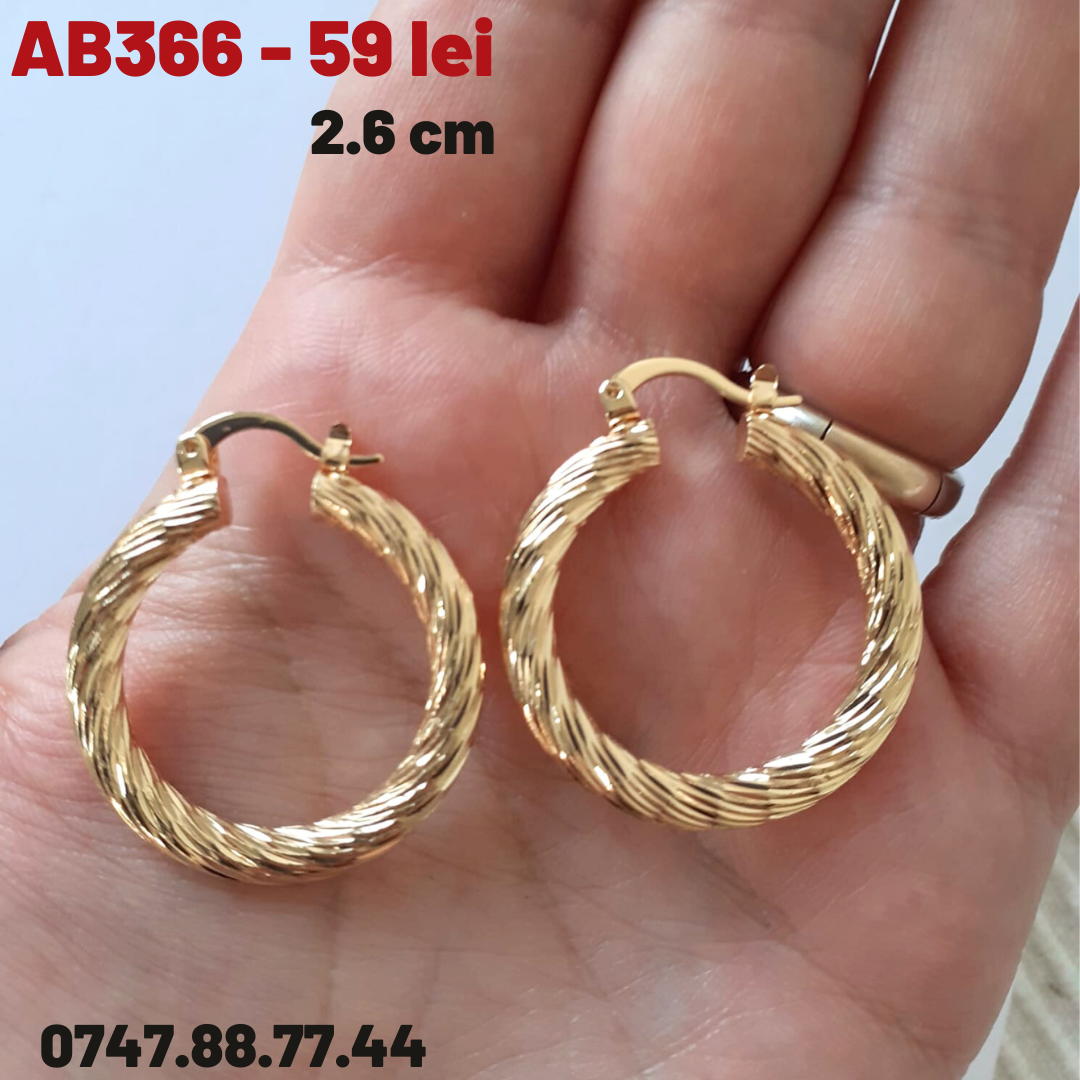 - Cercei auriti cu aur de 14K - AB366