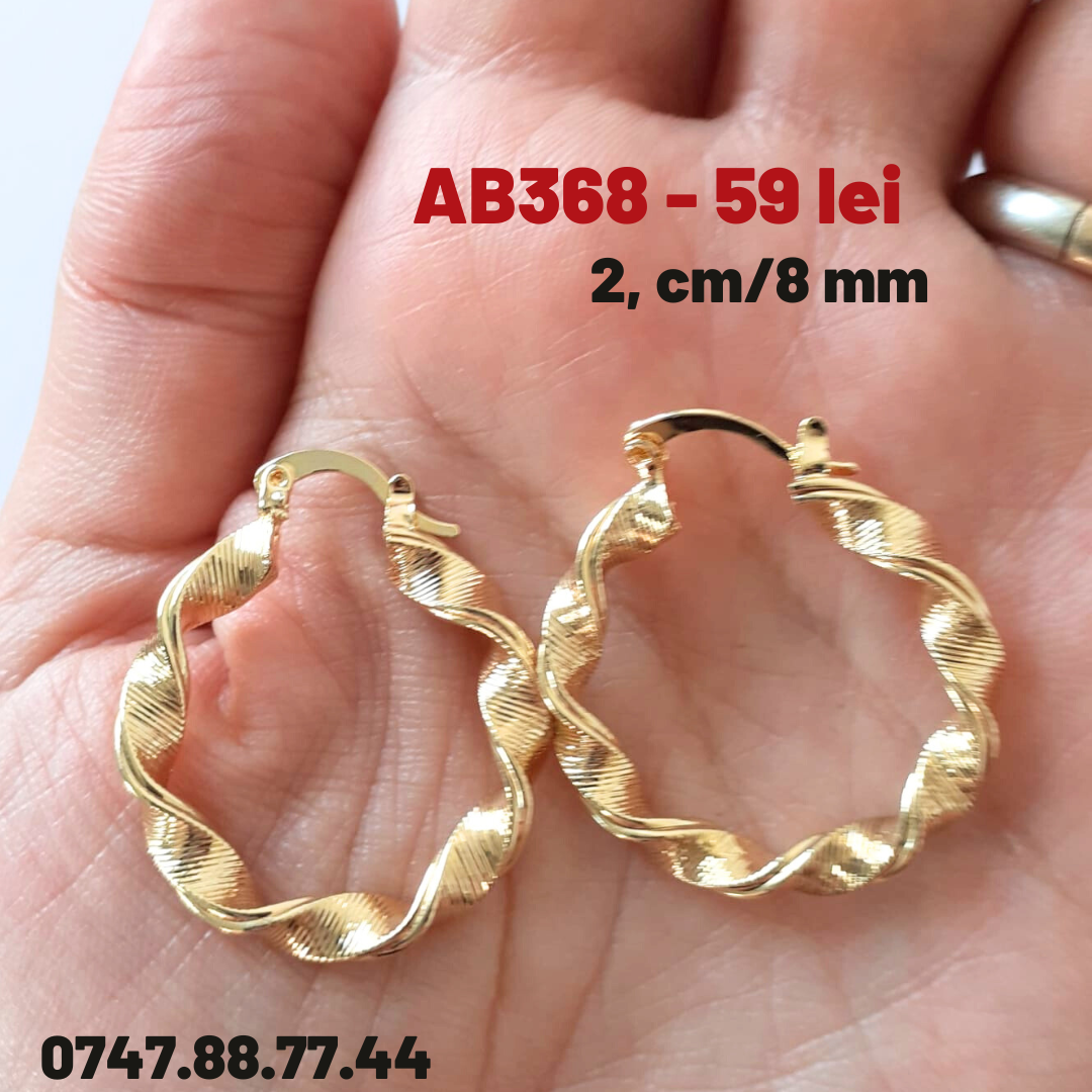 - Cercei auriti cu aur de 14K - AB368