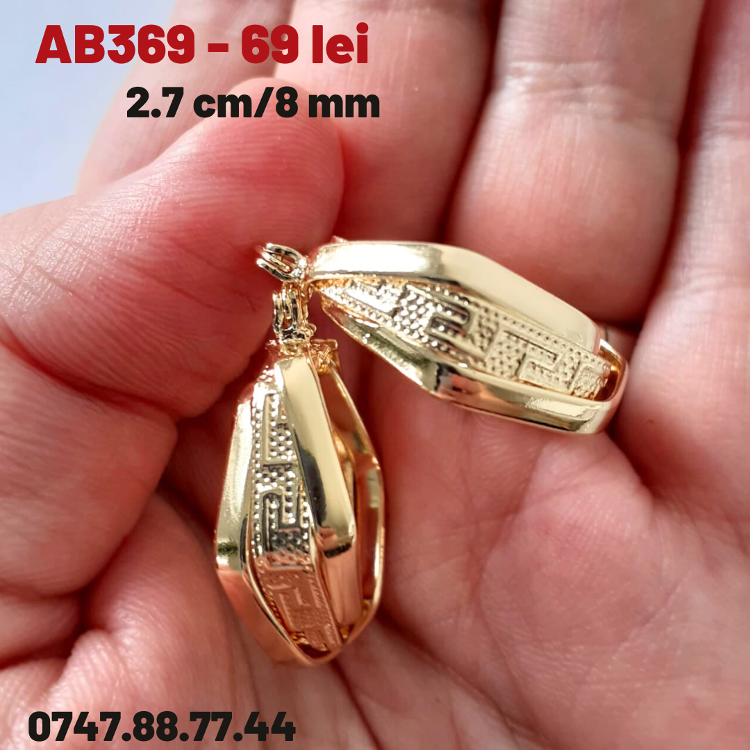 - Cercei auriti cu aur de 14K - AB369