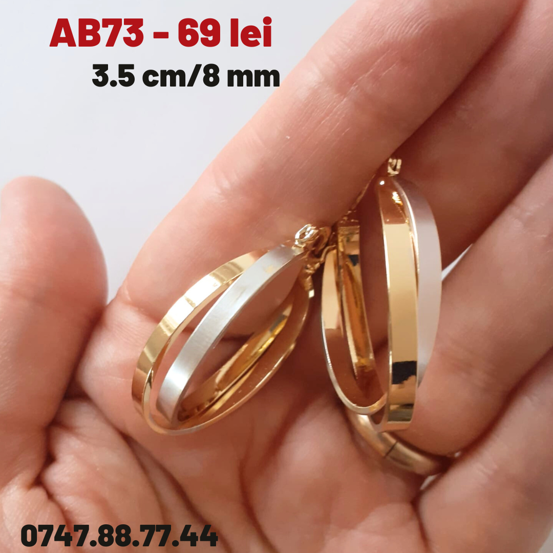 - Cercei inox aurit 14K - AB73